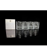 Faberge Waffle Frosted Crystal Glasses Set of 4 - $1,363.67 CAD