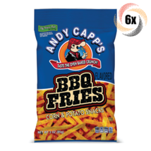 6x Bags Andy Capp&#39;s BBQ Flavored Oven Baked Crunchy Fries Chips 3oz - £16.63 GBP