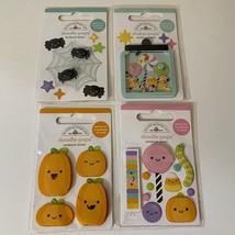 Doodlebug Design Halloween Doodle Pops &amp; Shaker Pop Pumpkins Spiders Candy - £12.52 GBP