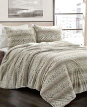 The Mountain Home Collection Leopard Textured 3-Piece Comforter Set,Neut... - £144.98 GBP