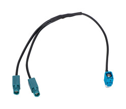 A4A Antenna Adapter For Vw Fakra Female To Two Fakra Male Y Spliter - $25.99