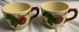2 Vintage Franciscan Apple Earthenware Cups USA CA 2.75” Tall - £4.07 GBP