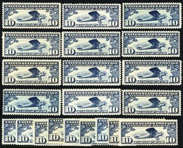 C10, Mint LH FVF WHOLESALE Group of 21 Stamps CV $147.00 - Stuart Katz - £39.58 GBP