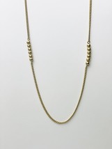 Vintage Avon Gold Tone Chain Necklace With Metal Beads - $6.16 CAD