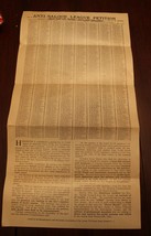 RARE Pre-Prohibition Anti-Saloon Petition For Chicago Dated 1914~Fantast... - £673.68 GBP