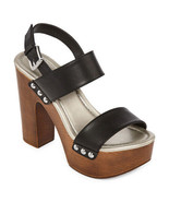 a.n.a. Women&#39; s Lillie Heeled Block Open Toe Sandals Size 11M Black NEW - €41,86 EUR