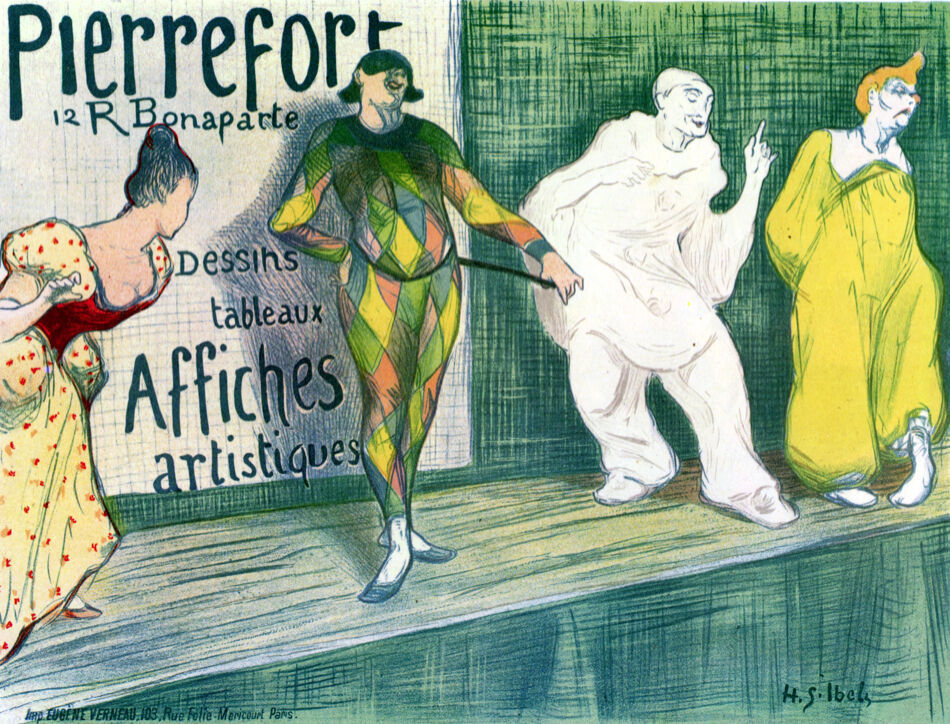 Artistic Vintage POSTER.Home wall.Pierrefort decorative Art.Interior.1860