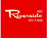 Riverside Hotel &amp; Casino Room Service Menu Reno Nevada 1960&#39;s - $92.30