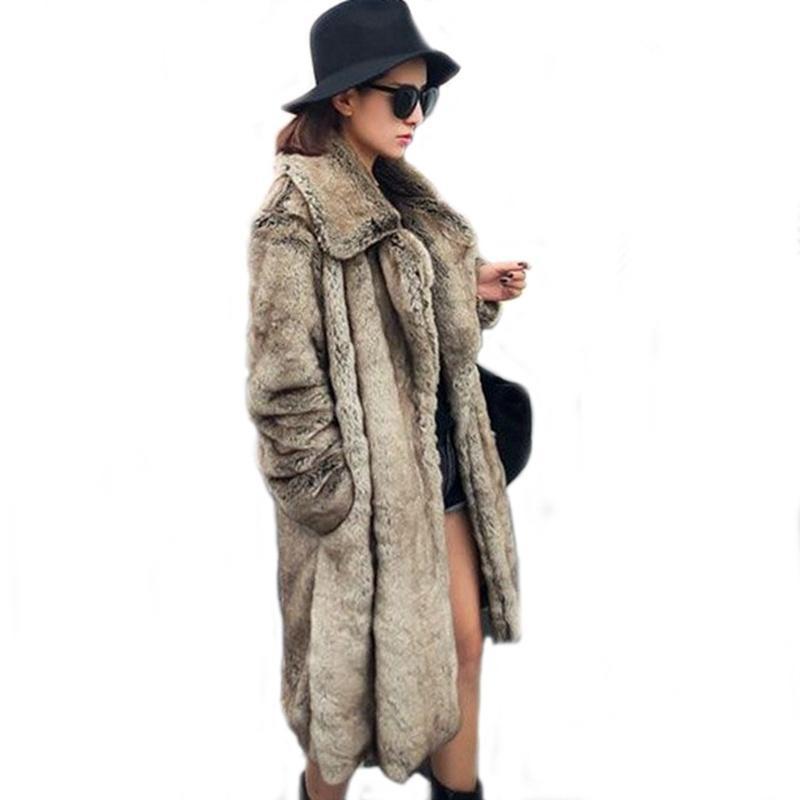 Ladies Women Faux Fur Coat Winter Warm Parka Long Trench Jacket Outwear - $79.00