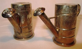 VINTAGE TWO&#39;S COMPANY SILEVERPLATED SALT &amp; PEPPER SHAKERS WATER CAN - £17.20 GBP