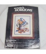 Vintage Monarch Horizons Needlecraft Counted Cross Stitch Watering Can 1... - $13.10