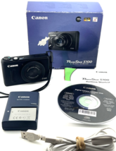 Canon PowerShot S100 12.1MP Digital Camera Black 5x Zoom IOB MINT Condition - £225.00 GBP