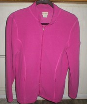 L.L. Bean Full Zip Women&#39;s Lightweight Fleece Jacket Size Medium Pink - £11.90 GBP