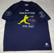 VINT. UNDER ARMOUR “PLAY BALL,NYC 2012” BARON FUNDS SHORT SLEEVE TEE SHI... - £9.48 GBP