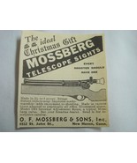 Advertisement 1939 Mossberg Telescope Sights, O. F. Mossberg &amp; Sons New ... - $7.99