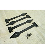 4 Garage Door Decorative Hardware Dummy Hinges 10&quot; Faux Fake Gate Iron D... - $33.89 CAD