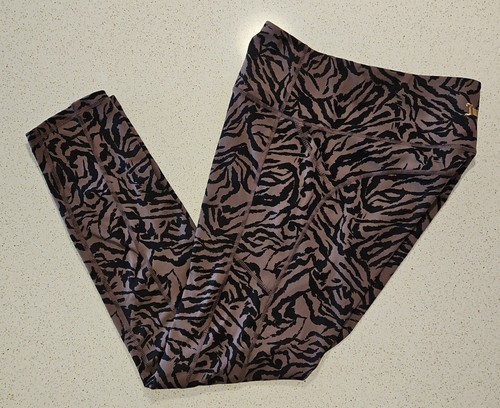Juicy Couture Legging Womens XL Ankle Crop Tiger Stripe Athletic Pants Pockets Item image 2