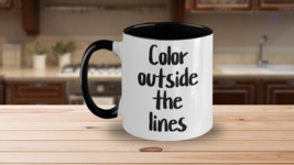 Artist Mug White Two Tone Coffee Cup Painter Creative Free Thinker Graphic Draw - £17.79 GBP