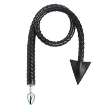 Pu Leather Whip Anal Sex Devil Whip Tail, Metal Anal Plug, 2 In 1 Anal Sex Toys  - £26.14 GBP