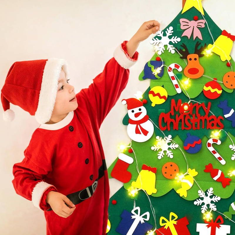 Felt Christmas Tree for Kids, 3.2FT Felt Christmas Tree for Toddlers, 32 Detacha Item image 2