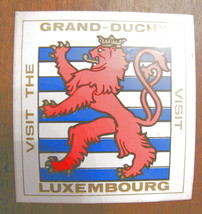 Vintage Grand Duchy Luxembourg Grand Duchy Of Luxembourg Sticker Sticker Sale... - £16.30 GBP