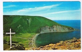 Quebec Laminated Postcard RPPC Gaspe Nord View From Mount St Pierre - $2.05