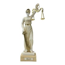 Small Themis Greek Roman Blind Lady of Justice Goddess Statue Sculpture Patina - £29.99 GBP