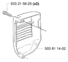 Husqvarna 503811402 Muffler Exhaust Cover w/screws fits 334 335 338 XPT T - $49.99