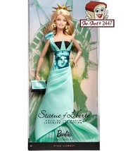 Barbie DOTW Landmark Statue of Liberty Barbie Linda Kyaw T3772 Mattel NIB Barbie - £47.92 GBP