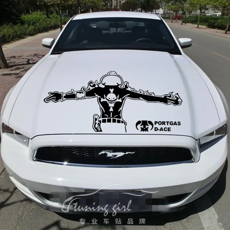 100CM*44CM Car Stickers  PORTGAS D-ACE Pirate  Funny Decals Vinyls Auto Tuning S - £56.62 GBP