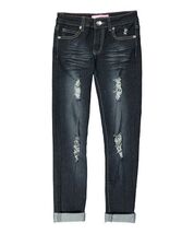 MSRP $48 Cutie Patootie Midnight Distressed Wide-Cuff Jeans Midnight Siz... - $10.74 CAD