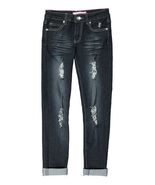 MSRP $48 Cutie Patootie Midnight Distressed Wide-Cuff Jeans Midnight Siz... - $139.27 MXN