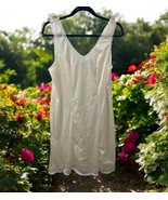 NWT VELROSE Nightgown Ivory Slip Dress Lingerie Soft Nylon Lace Trim SIZ... - $47.39 CAD