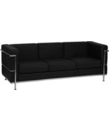 Stainless Exo-Frame Leather French-Swiss Sofa-Loveseat-Chair Br Blk Off-... - €3.111,32 EUR+