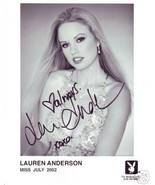 Lauren Anderson hand signed Playboy playmate promo photo - £27.33 GBP