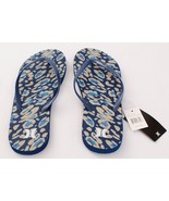 Hurley Blue &amp; Gray Pattern Kylee Thong Sandals Flip Flops Women&#39;s Size 10 - £23.34 GBP