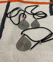 Berber Engraved Silver Round Spiral Of Life Necklace - Spiral Of Life Ne... - $10.00+