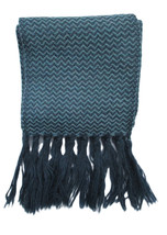 Lisbeth Mulcahy The Weavers Shop Ireland Blue Wool Scarf Dingle Kerry 54 X 7 - £33.99 GBP