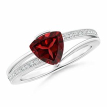 Authenticity Guarantee 
ANGARA Split Shank Trillion Garnet Ring for Wome... - $1,178.32