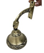 Decorative/Plain Brass Call Bells Ship Bell Nautical Bell Bracket Mounts... - £59.02 GBP