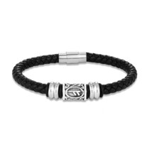 MKENDN Personalized Norse Viking Runes Amulet Bracelet Leather Wristband With Fu - £10.31 GBP