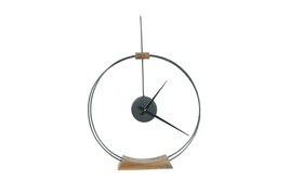  Steel Black Hourbinger Art Home Deco Round Minimalist Table Clock 14&#39;&#39; - £140.66 GBP