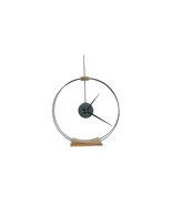  Steel Black Hourbinger Art Home Deco Round Minimalist Table Clock 14&#39;&#39; - £143.06 GBP