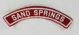 Sand Springs Oklahoma Patch Boy Scouts Community Strip BSA Red White Stripe - £129.83 GBP
