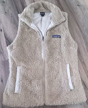 Patagonia Los Gatos Women&#39;s Fleece Tan Vest Nightshift Nurse Doctor Wear Sz XS - £26.07 GBP