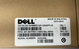New Sealed Genuine Dell 10G 0WTRD1 WTRD1 SFP-10G-SR 10gbase-sr Sfp+ Transceiver - £19.67 GBP