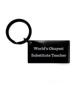Substitute Teacher Gifts for Coworkers, World&#39;s Okayest Substitute Teach... - £15.35 GBP