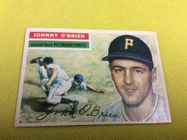 1956 Topps #65 Johnny O&#39;Brien Pittsburgh Pirates White Back NM Set Break - £7.73 GBP