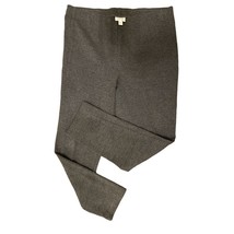 Women&#39;s Large J.Jill Ponte Slim Leg Pull On Pants Grey Stripe - $21.77