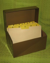 Metal Index Card File-Vintage Office-4 x 6- With Organizers- J. Chein Co... - $12.32 CAD